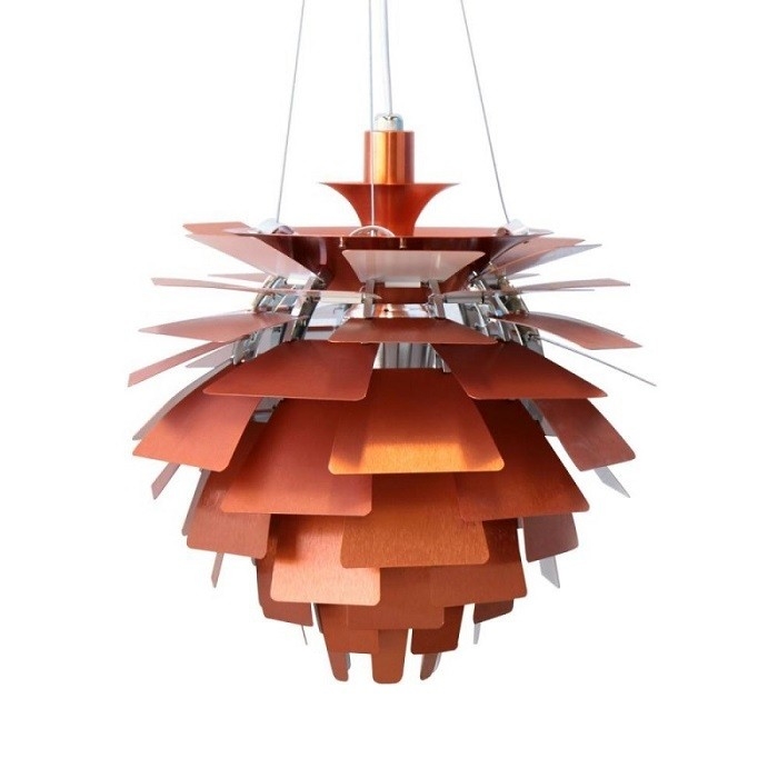 Poul Henningsen style, Hanglamp Artisjok lamp 48cm koperrood