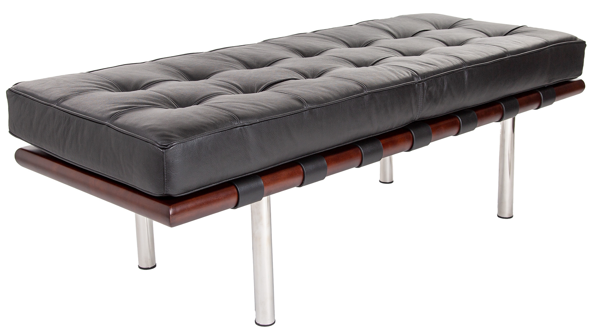 Ludwig Mies vd Rohe style, Bank Barcelona Pavillion Bank zwart