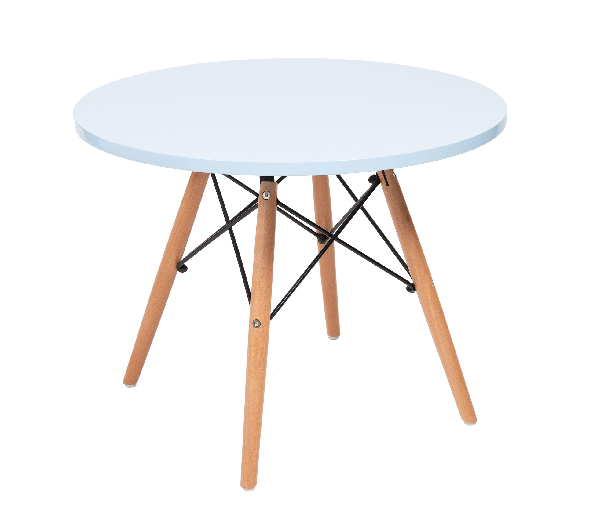 Charles Eames style, Kindertafel CTW junior rond Lichtblauw