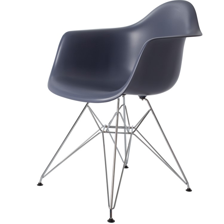 Charles Eames style, Eetkamerstoel DAR PP donkergrijs