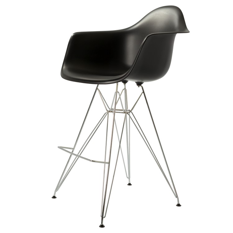 Charles Eames style, Barkruk DAR PP zwart
