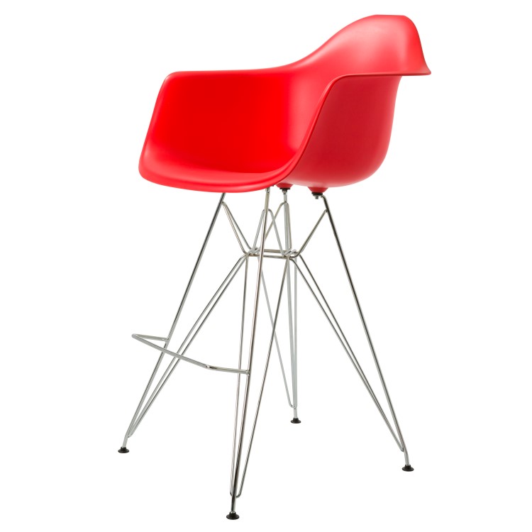 Charles Eames style, Barkruk DAR PP rood