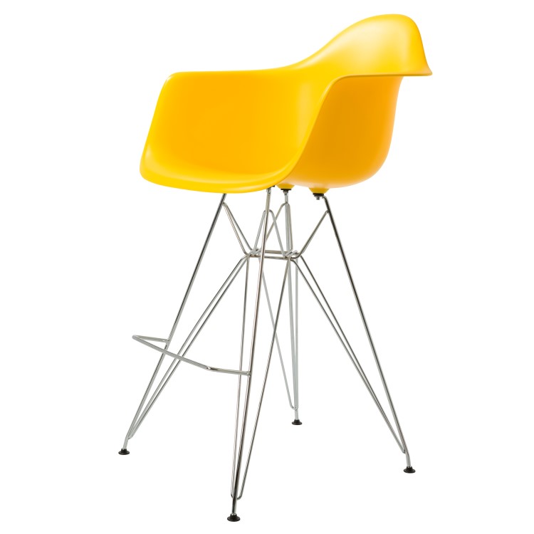 Charles Eames style, Barkruk DAR PP geel