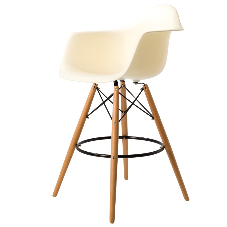 Charles Eames style, Barkruk DAW kruk PP creme