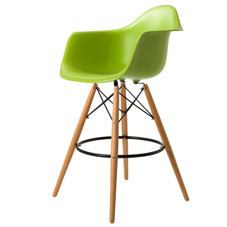 Charles Eames style, Barkruk DAW kruk PP groen