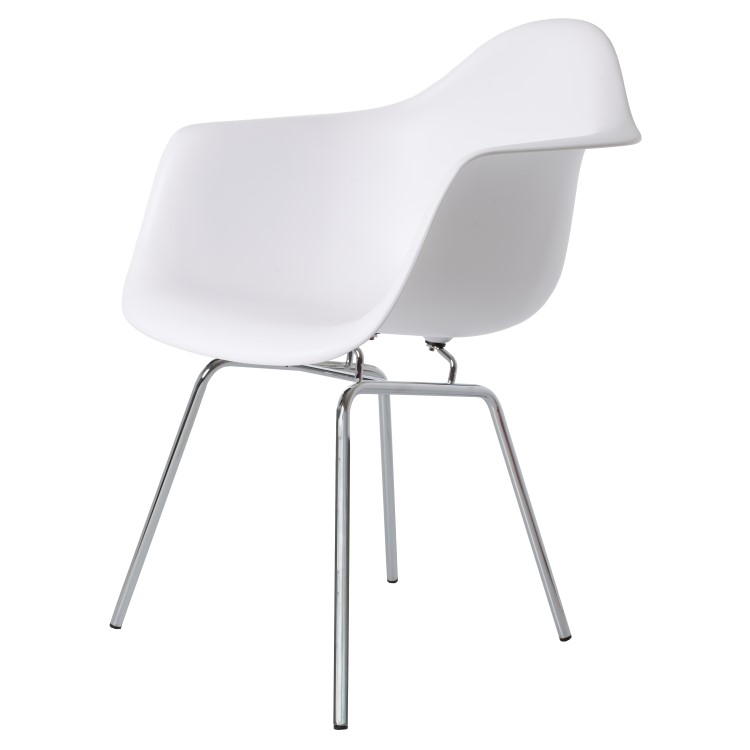 Charles Eames style, Eetkamerstoel DAX PP wit