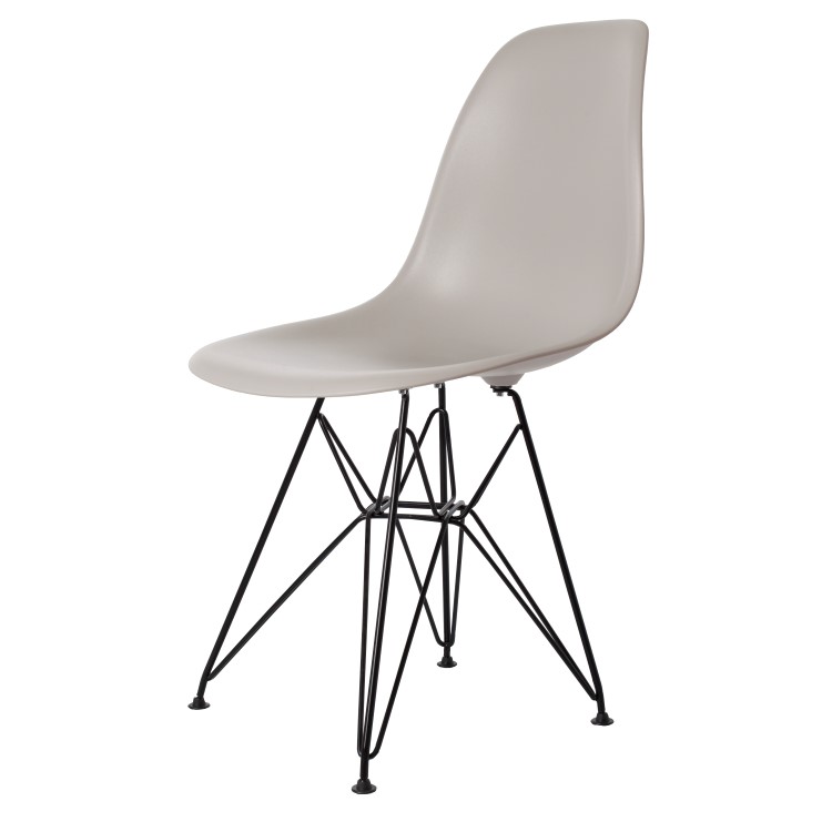 Charles Eames style, Eetkamerstoel DSR mat PP lichtgrijs