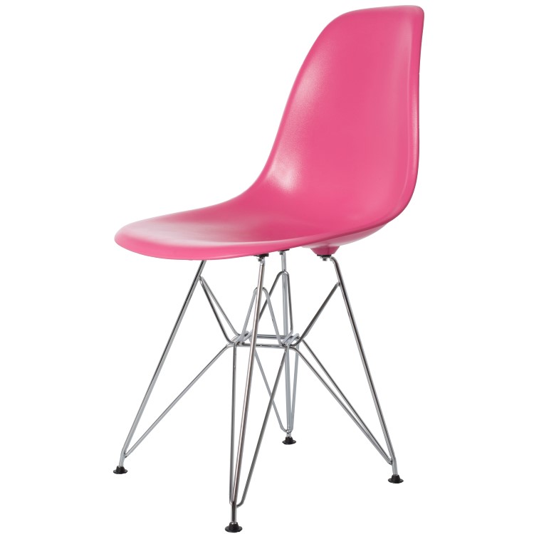 Charles Eames style, Eetkamerstoel DSR ABS roze