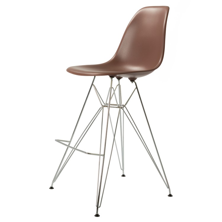 Charles Eames style, Barkruk DSR mat PP choco