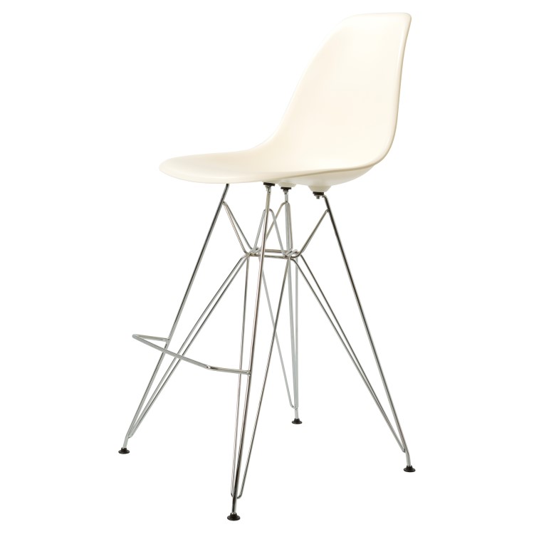 Charles Eames style, Barkruk DSR mat PP creme