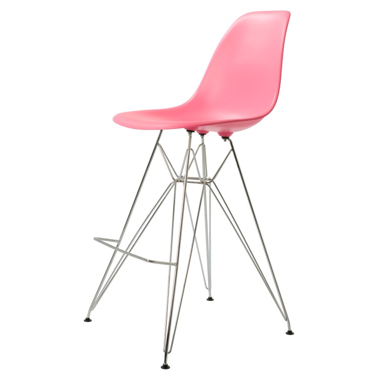 Charles Eames style, Barkruk DSR mat PP Lichtroze