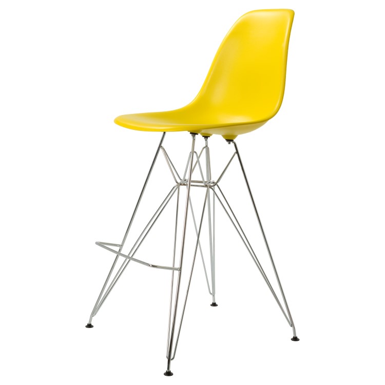 Charles Eames style, Barkruk DSR mat PP mosterd