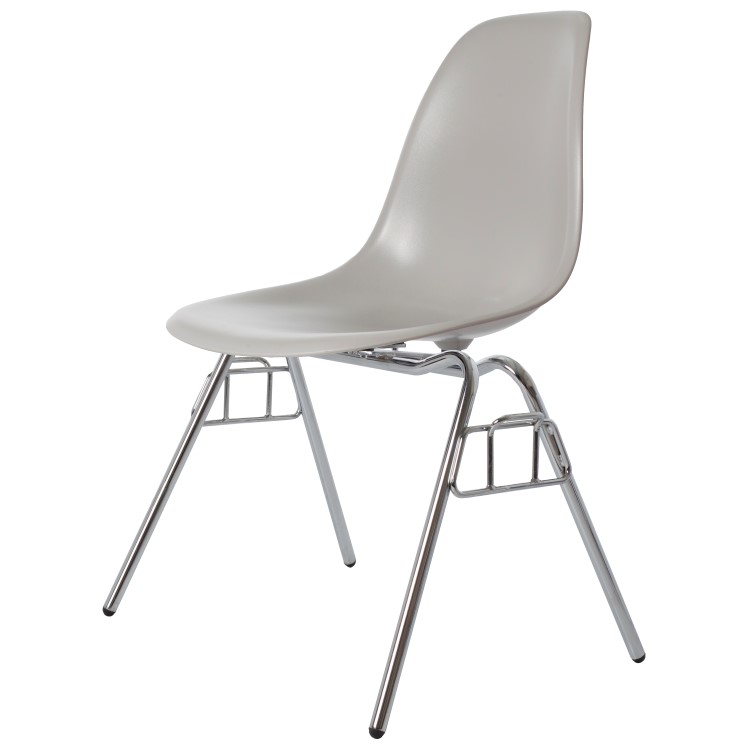 Charles Eames style, Eetkamerstoel DSS ABS lichtgrijs
