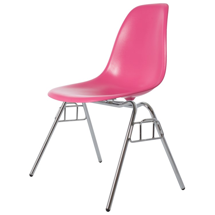 Charles Eames style, Eetkamerstoel DSS ABS roze