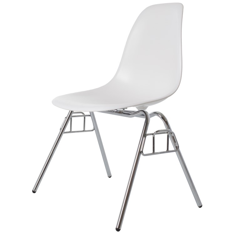 Charles Eames style, Eetkamerstoel DSS ABS wit