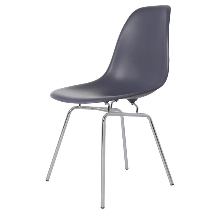Charles Eames style, Eetkamerstoel DSX mat PP donkergrijs