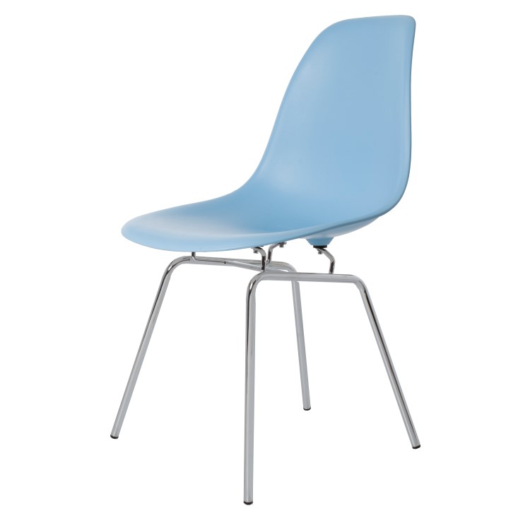 Charles Eames style, Eetkamerstoel DSX mat PP lichtblauw