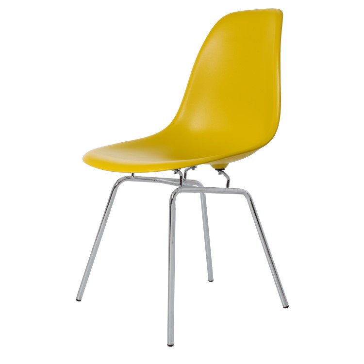 Charles Eames style, Eetkamerstoel DSX mat PP mosterd