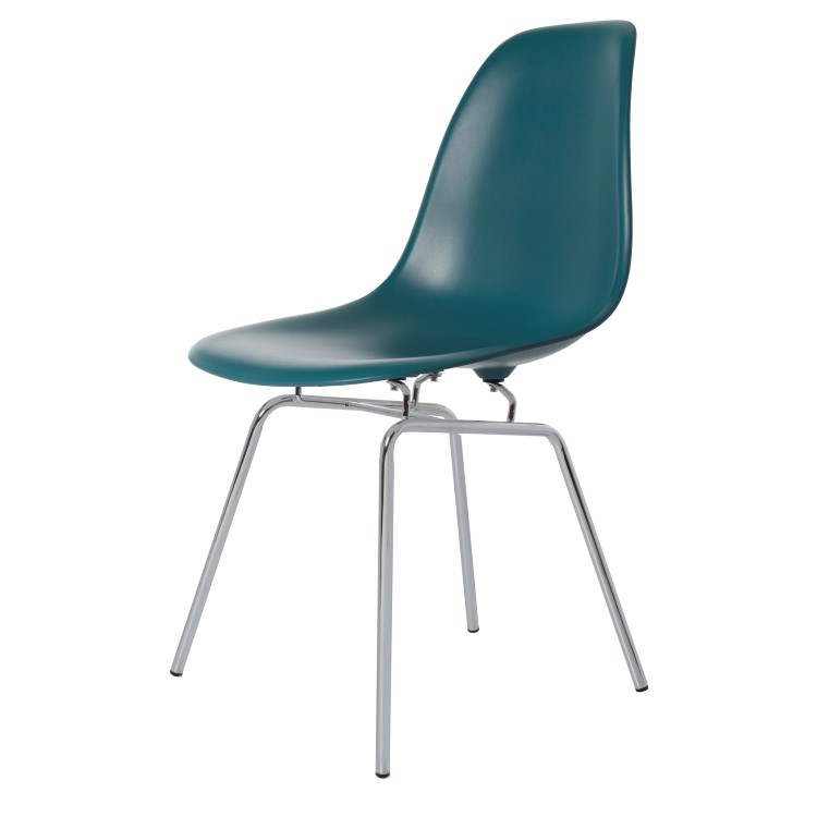 Charles Eames style, Eetkamerstoel DSX mat PP oceaanblauw