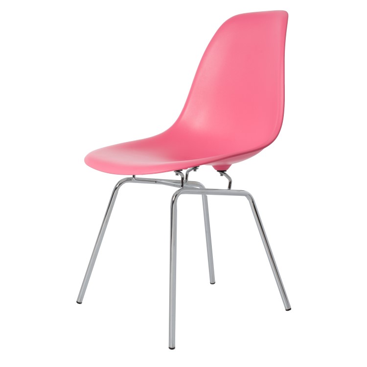 Charles Eames style, Eetkamerstoel DSX mat PP Lichtroze