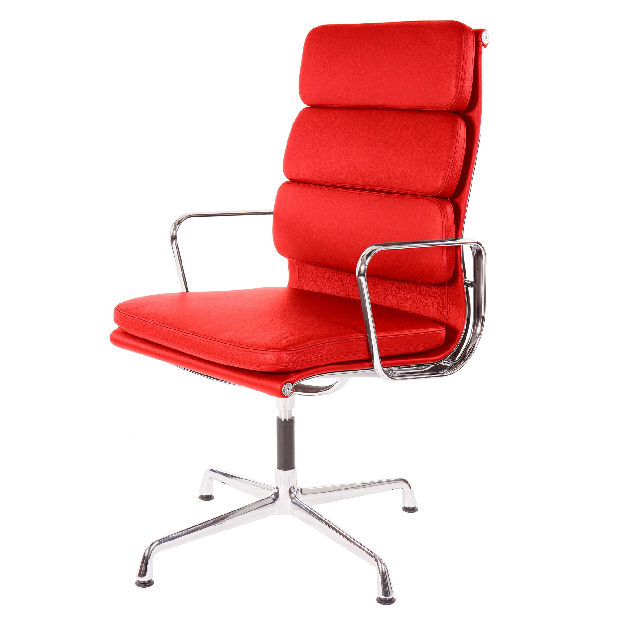 Charles Eames style, Vergaderstoel EA208 Hoge rug rood