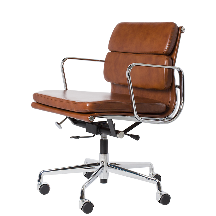 Charles Eames style, Bureaustoel EA217 Leder antique