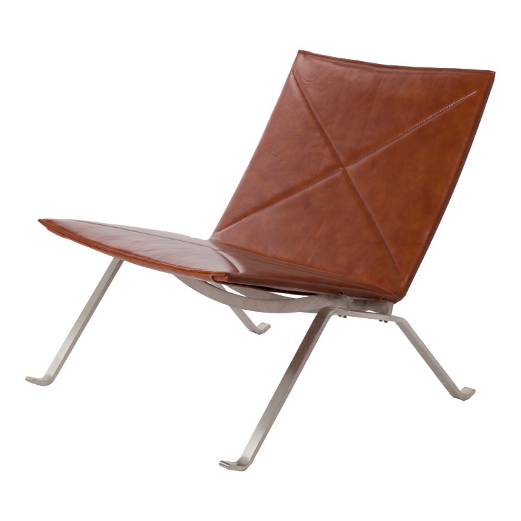 Poul Kjaerholm style, Lounge stoel PK22 cognac