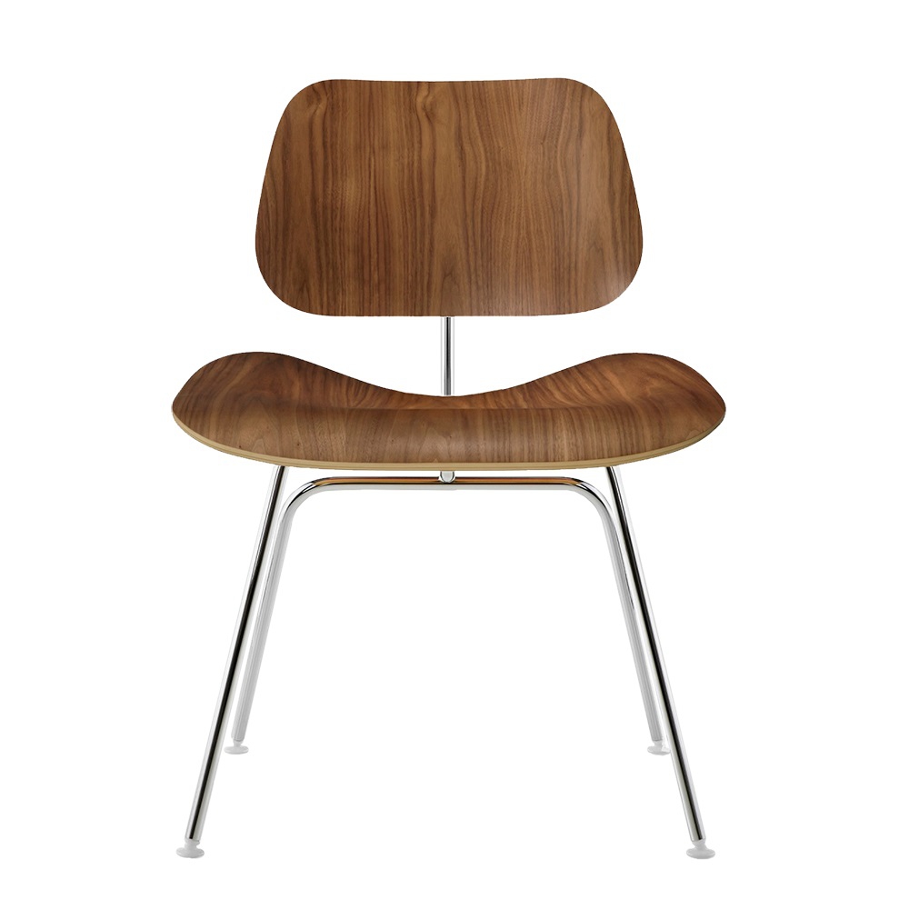 Charles Eames style, Eetkamerstoel DCM Walnoot