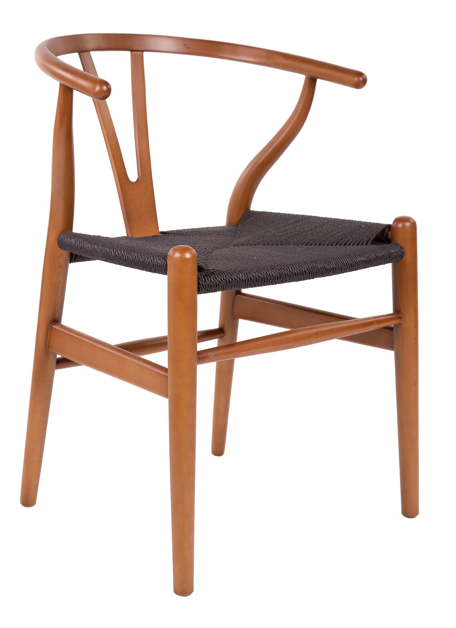 Wegner style, Eetkamerstoel Y-chair wishbone CH24 Walnoot zwart