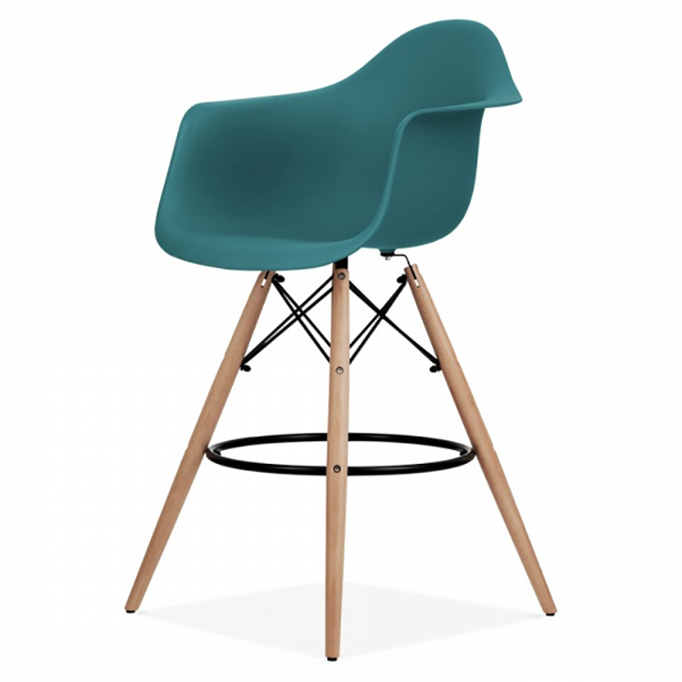 Charles Eames style, Barkruk DAW kruk PP oceaanblauw