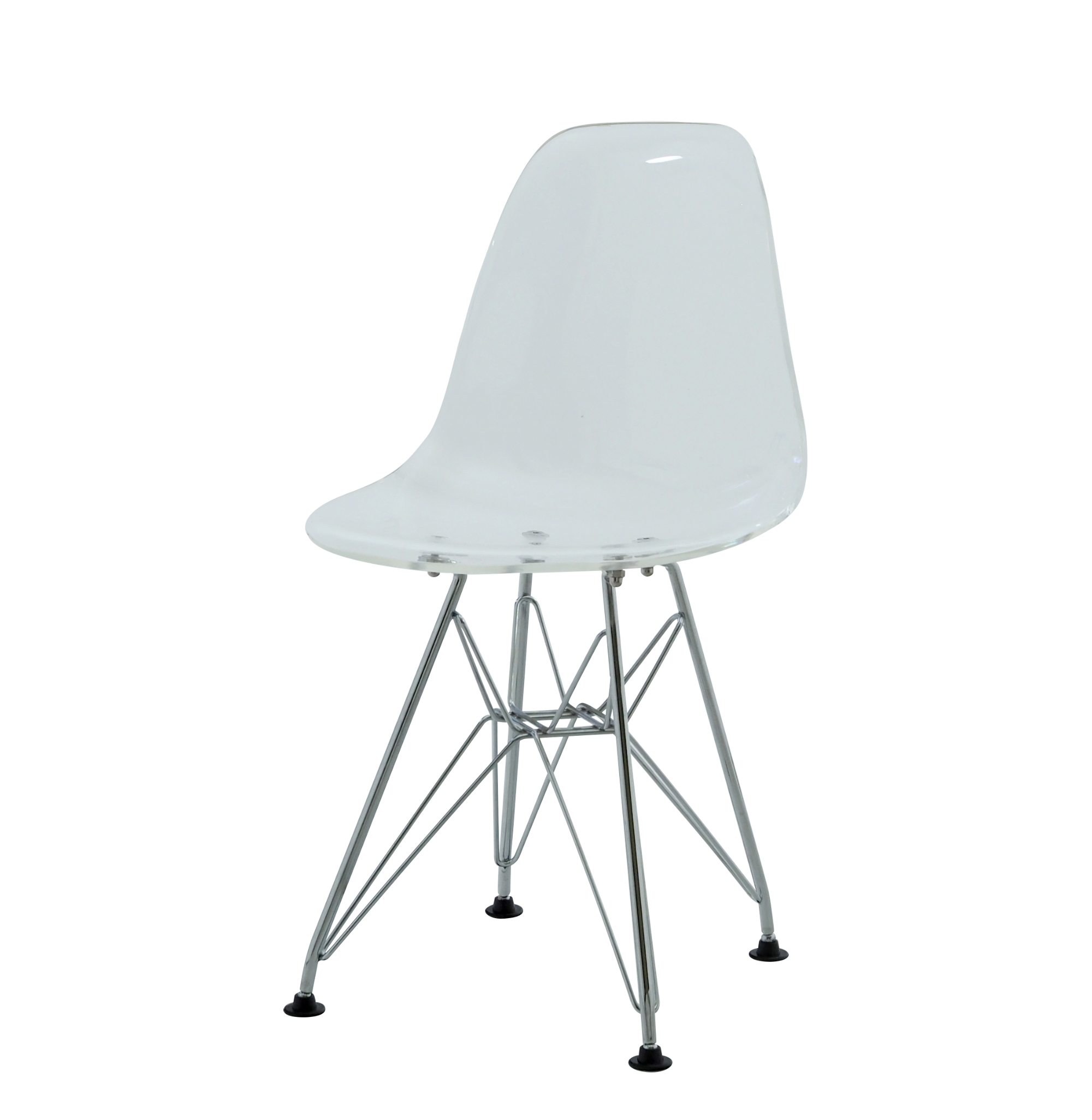 Charles Eames style, Kinderstoel DSR Junior transparant wit