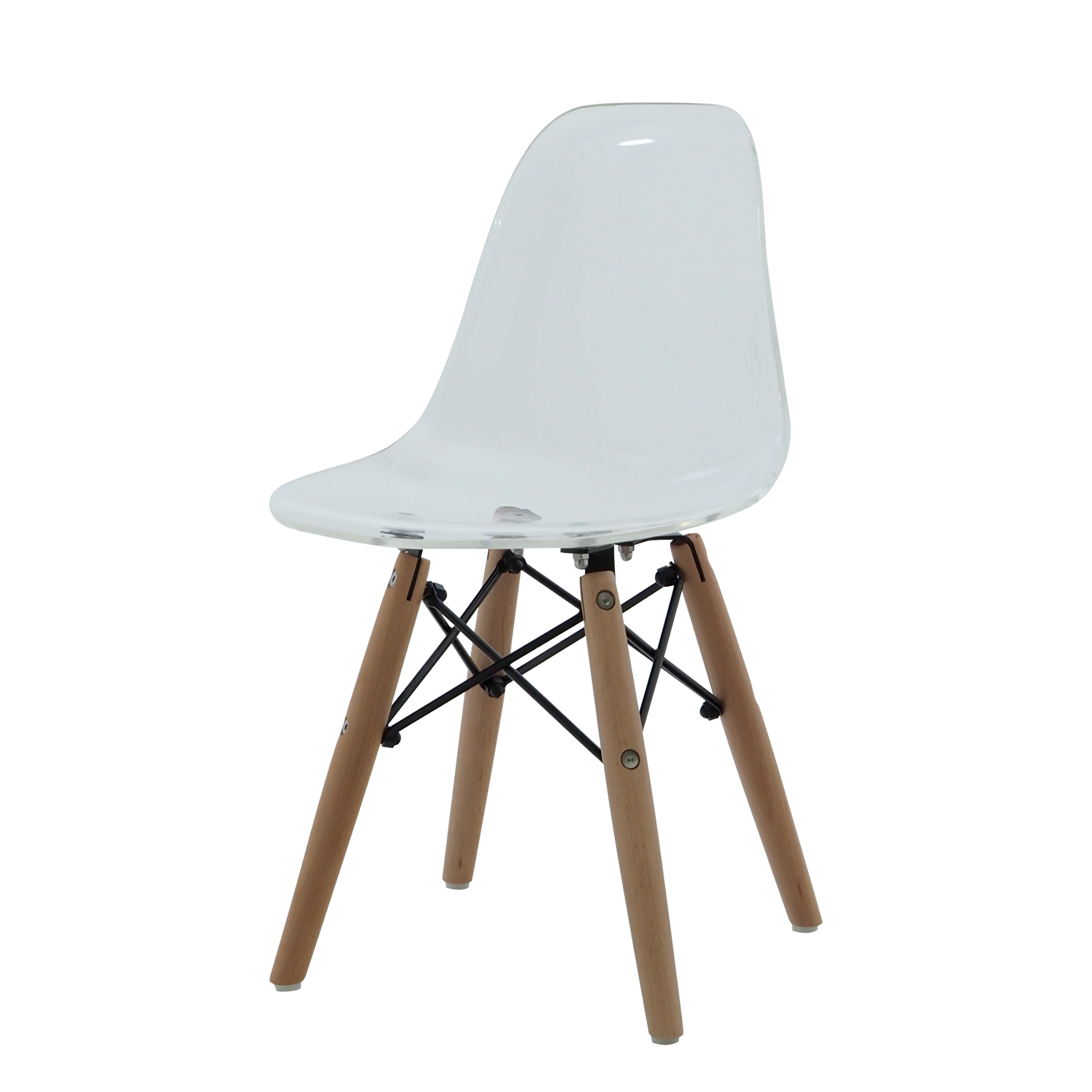 Charles Eames style, Kinderstoel DSW Junior transparant wit