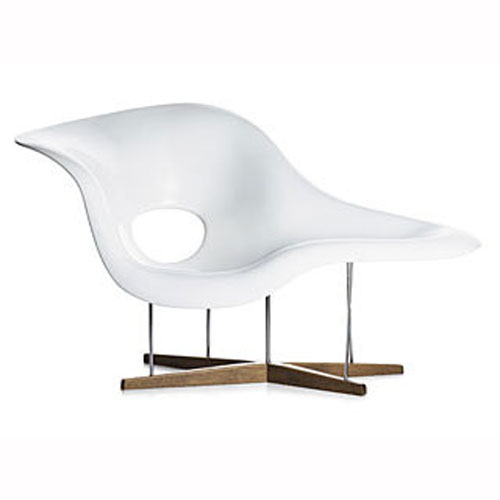 Charles Eames style, Lounge stoel La Chaise stoel wit