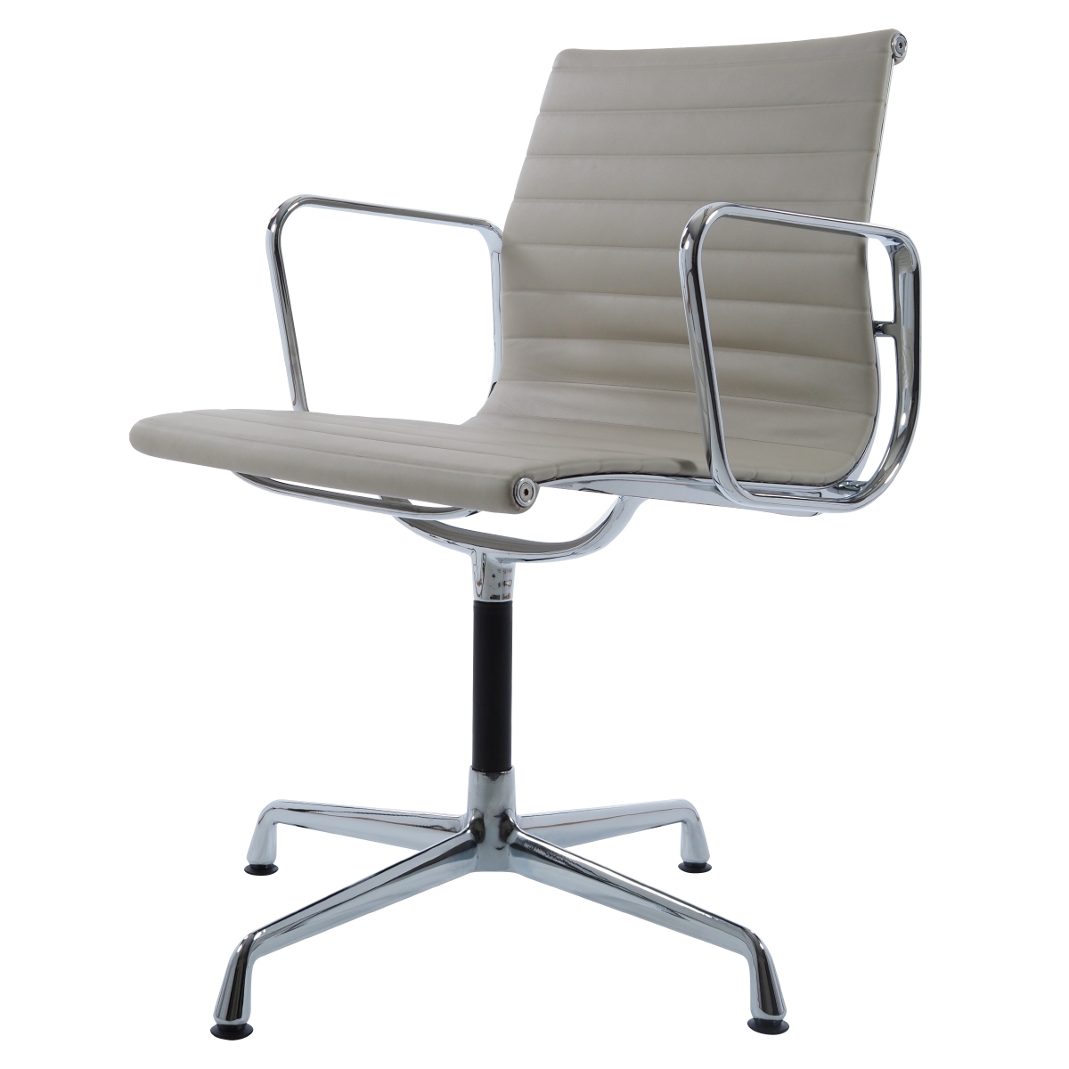 Charles Eames style, Vergaderstoel EA108 Leder grijs
