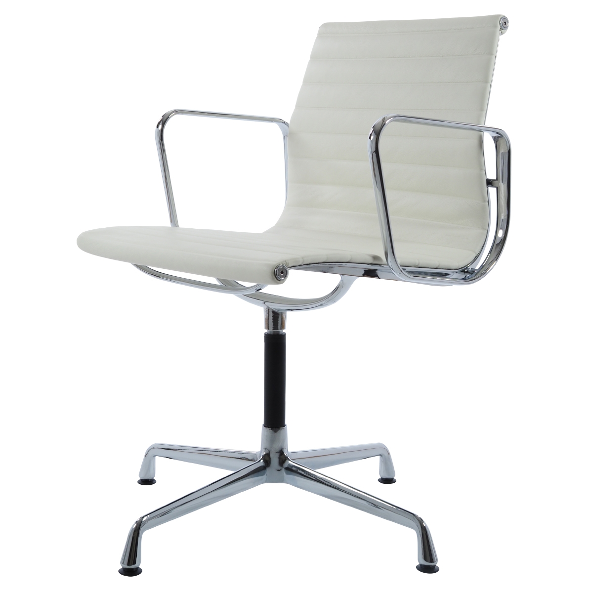Charles Eames style, Vergaderstoel EA108 Leder creme