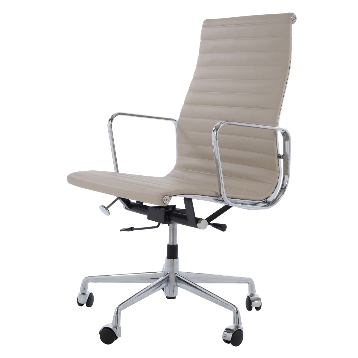 Charles Eames style, Bureaustoel EA119 Leder grijs