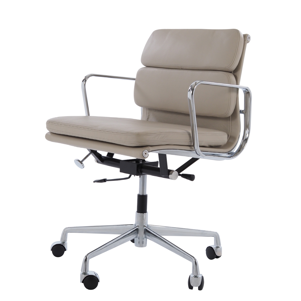 Charles Eames style, Bureaustoel EA217 Leder grijs