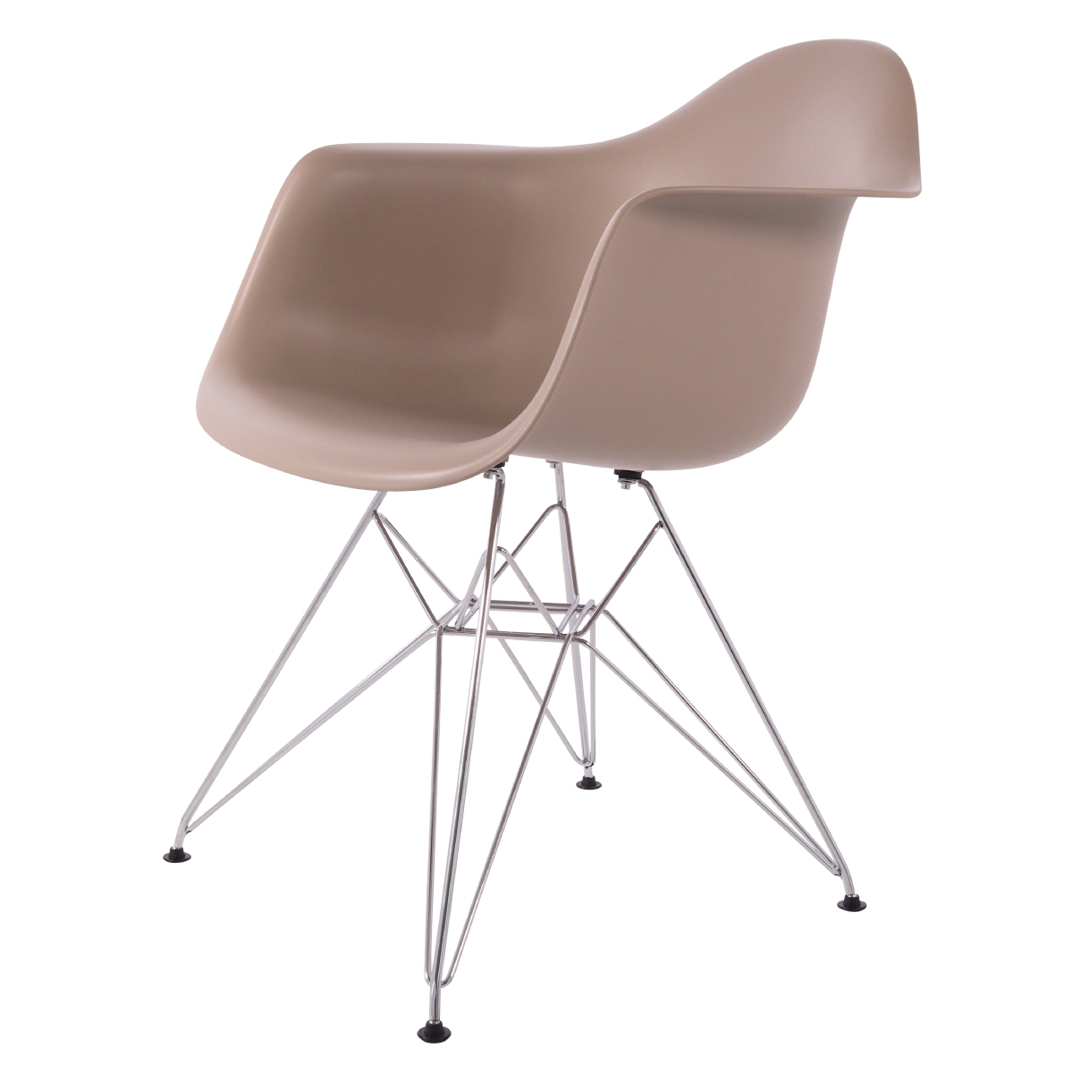Charles Eames style, Eetkamerstoel DAR mat PP licht choco