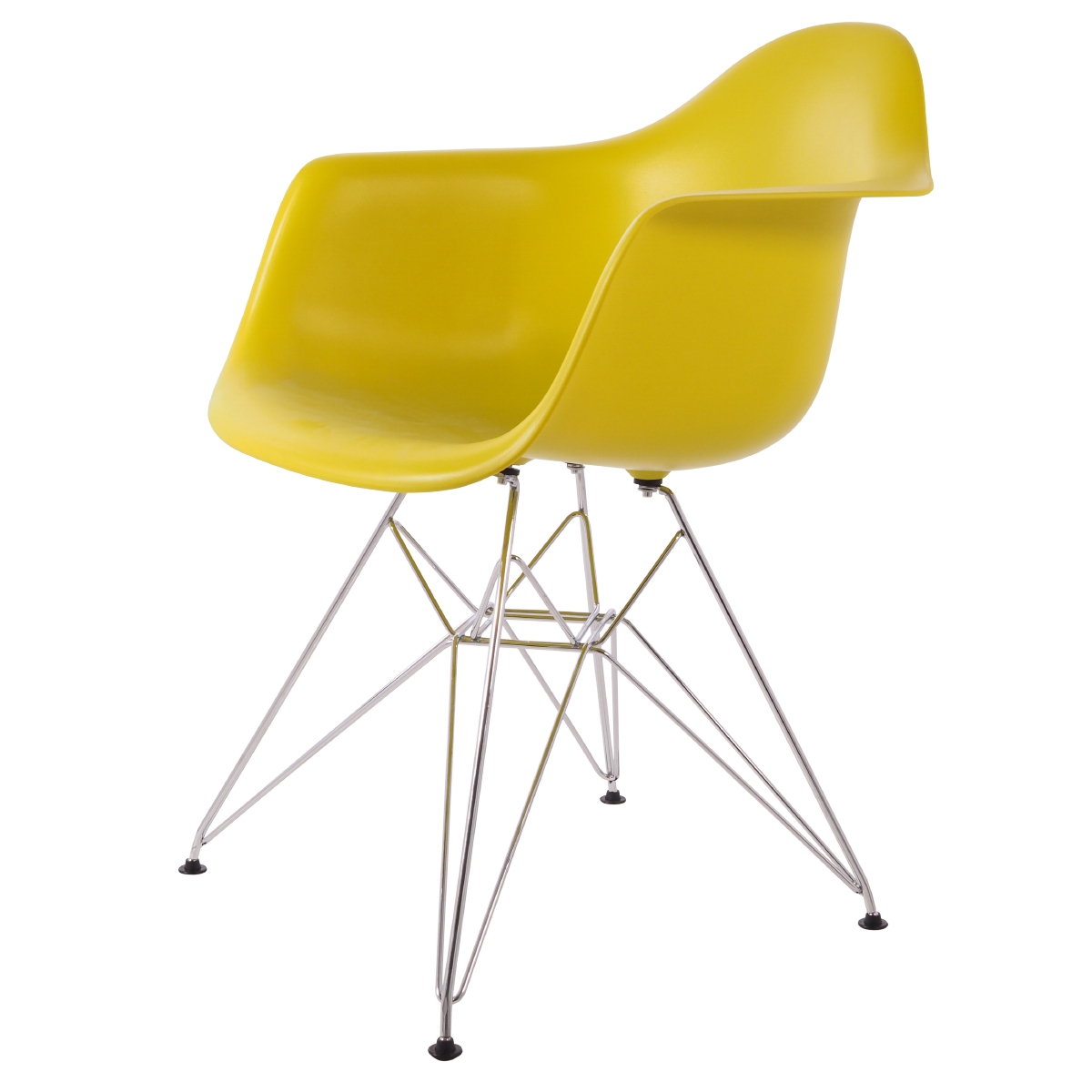 Charles Eames style, Eetkamerstoel DAR mat PP mosterd
