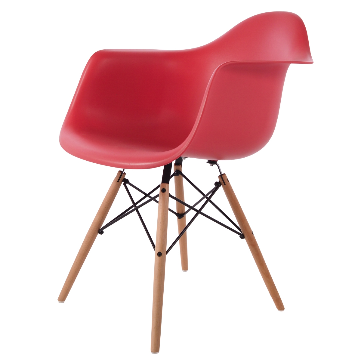 Charles Eames style, Eetkamerstoel DAW PP koraal roze