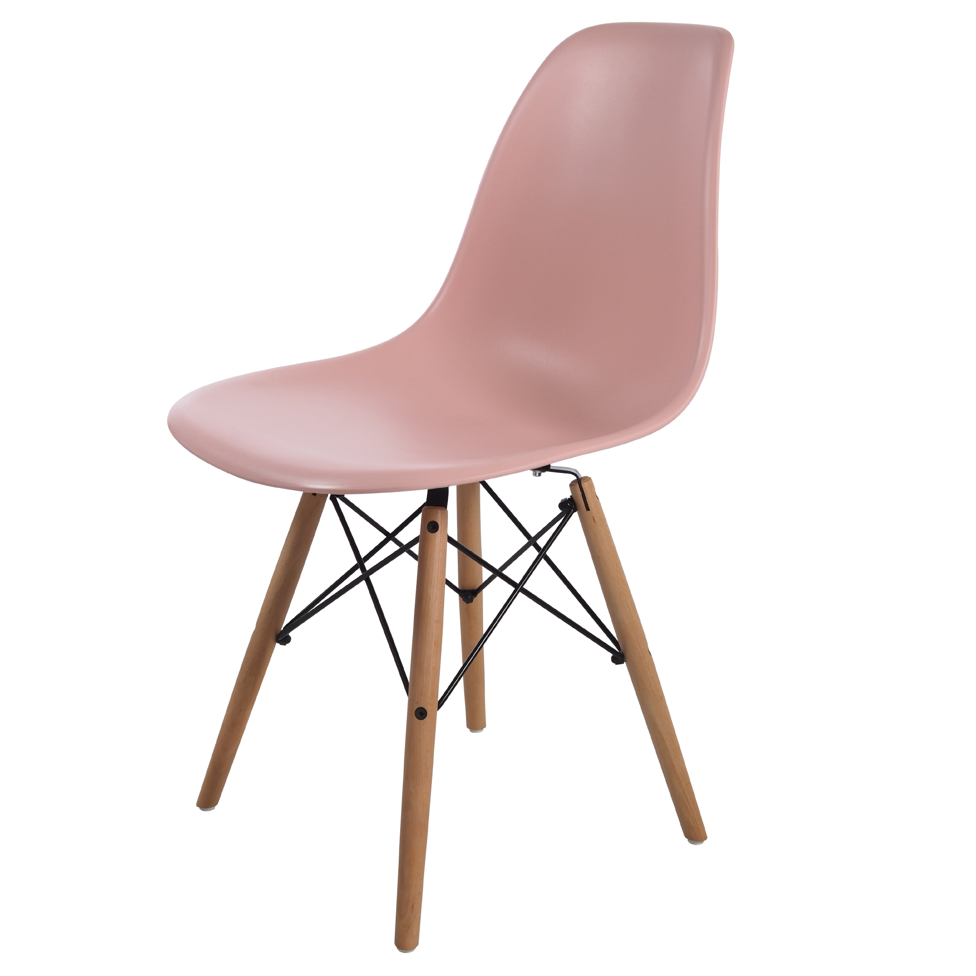 Charles Eames style, Eetkamerstoel DSW mat PP baby roze