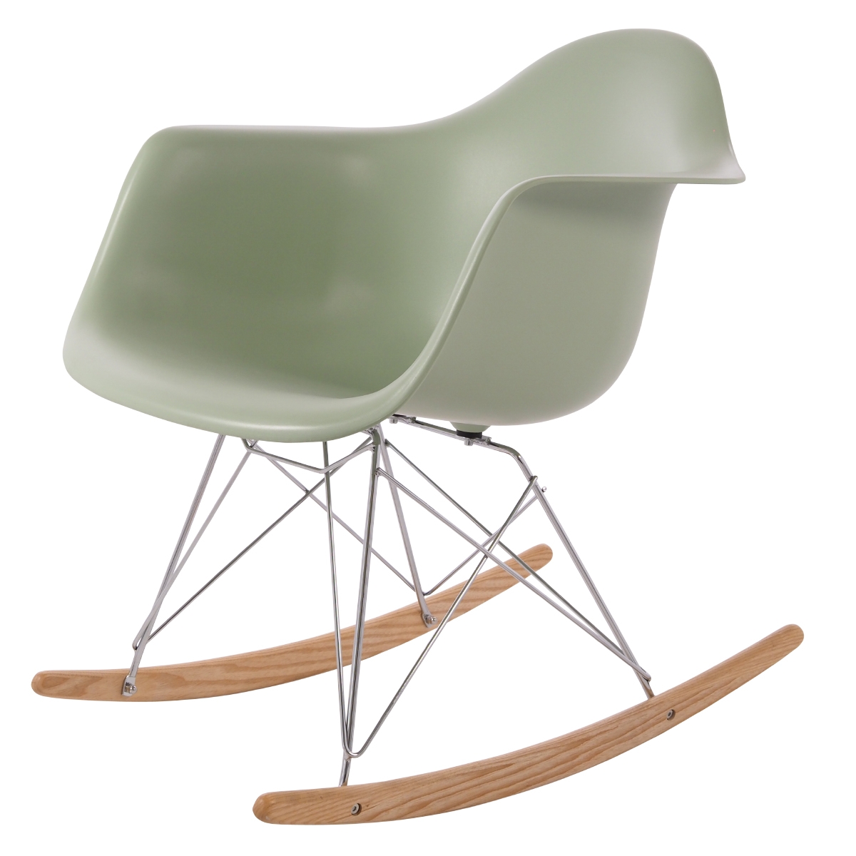 Charles Eames style, Schommelstoel RAR Chroom frame PP mint