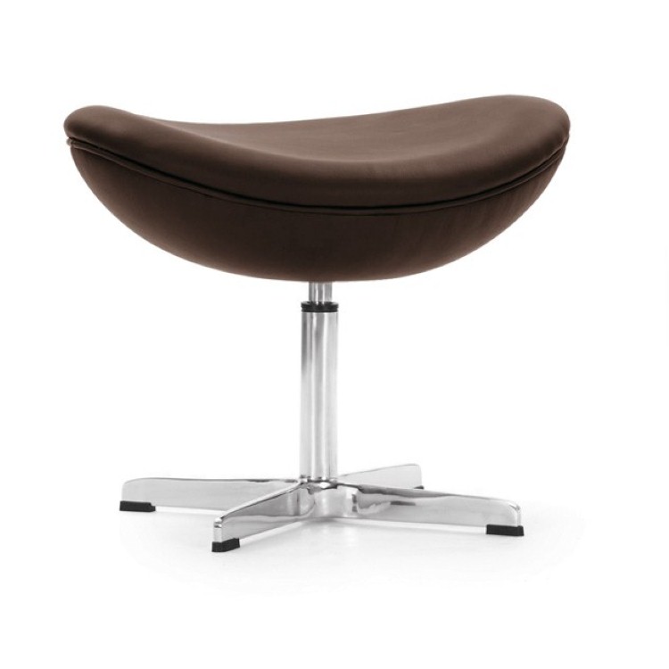 Arne Jacobsen style, Voetenbankje Egg stoel Leder bruin