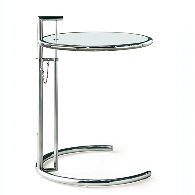 Eileen Gray style, Bijzettafel E1027 chroom
