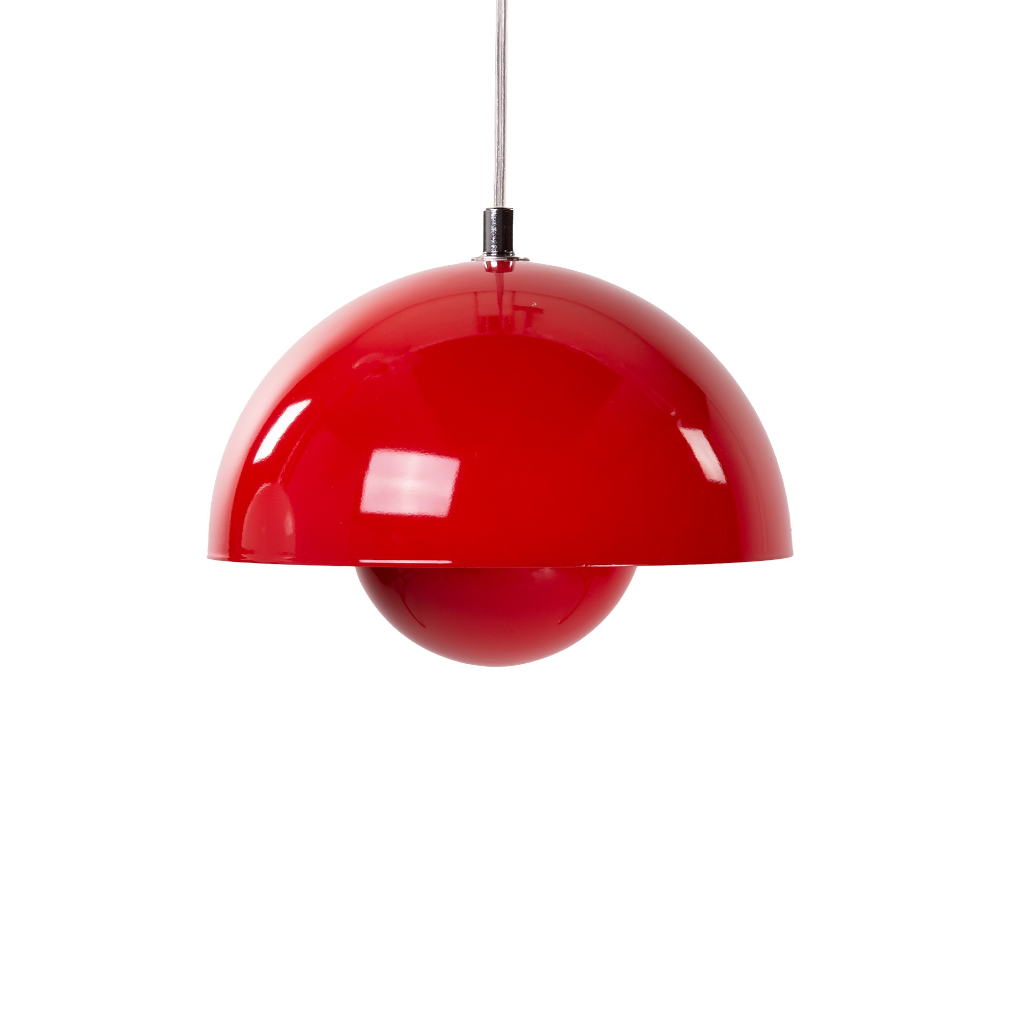 Verner Panton style, Hanglamp Flower Pot VP1 rood