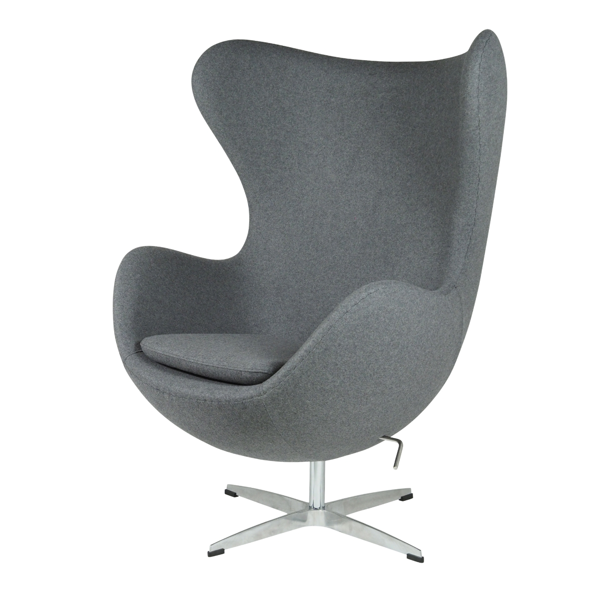 Arne Jacobsen style, Lounge stoel Egg stoel Kasjmier grijs