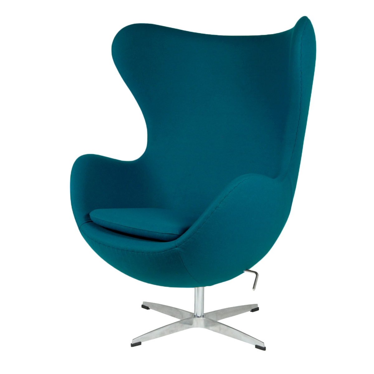 Arne Jacobsen style, Lounge stoel Egg stoel Kasjmier blauw