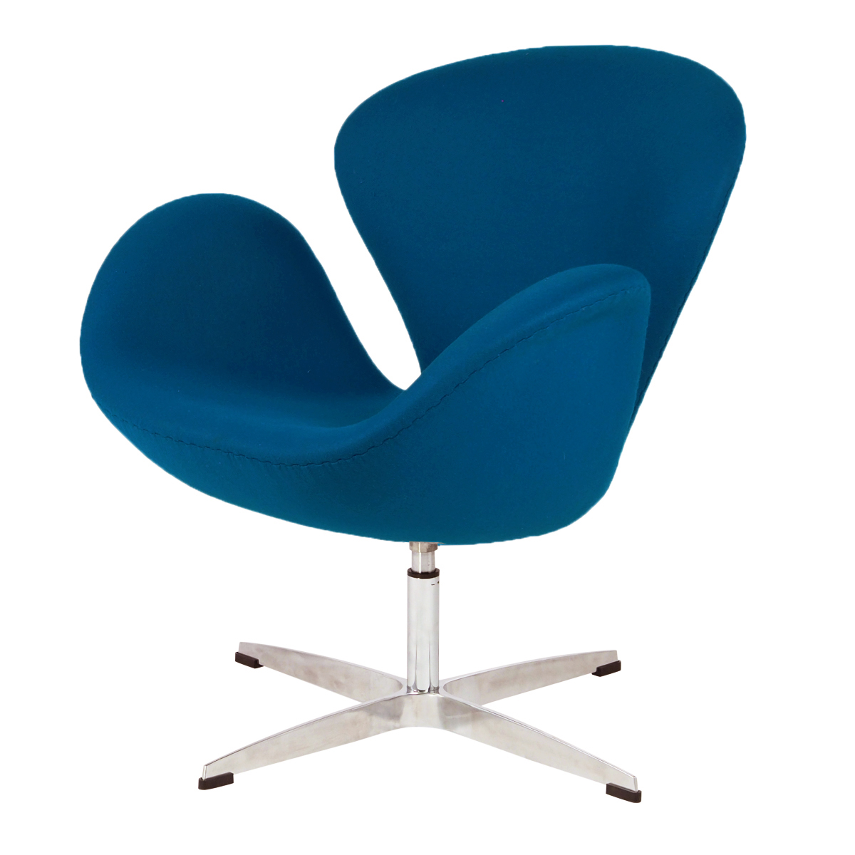 Arne Jacobsen style, Lounge stoel Swan Kasjmier blauw