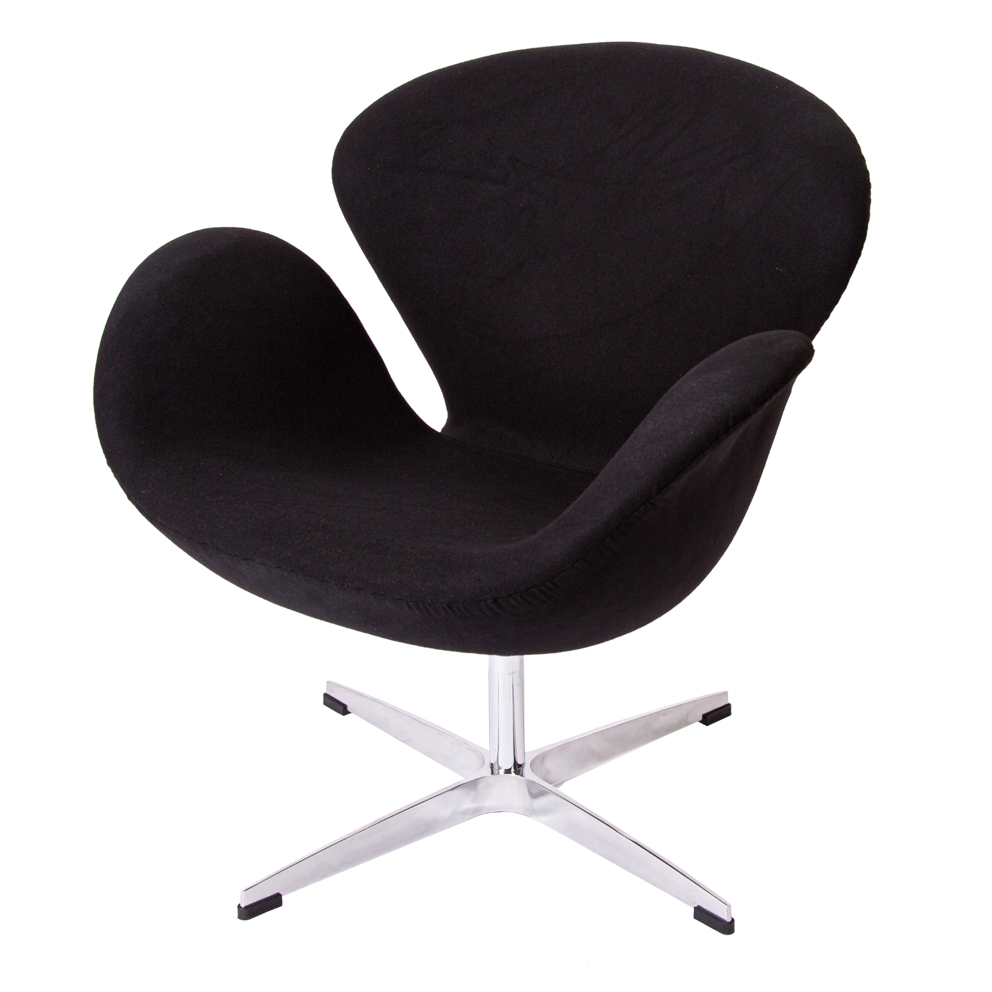 Arne Jacobsen style, Lounge stoel Swan Kasjmier zwart