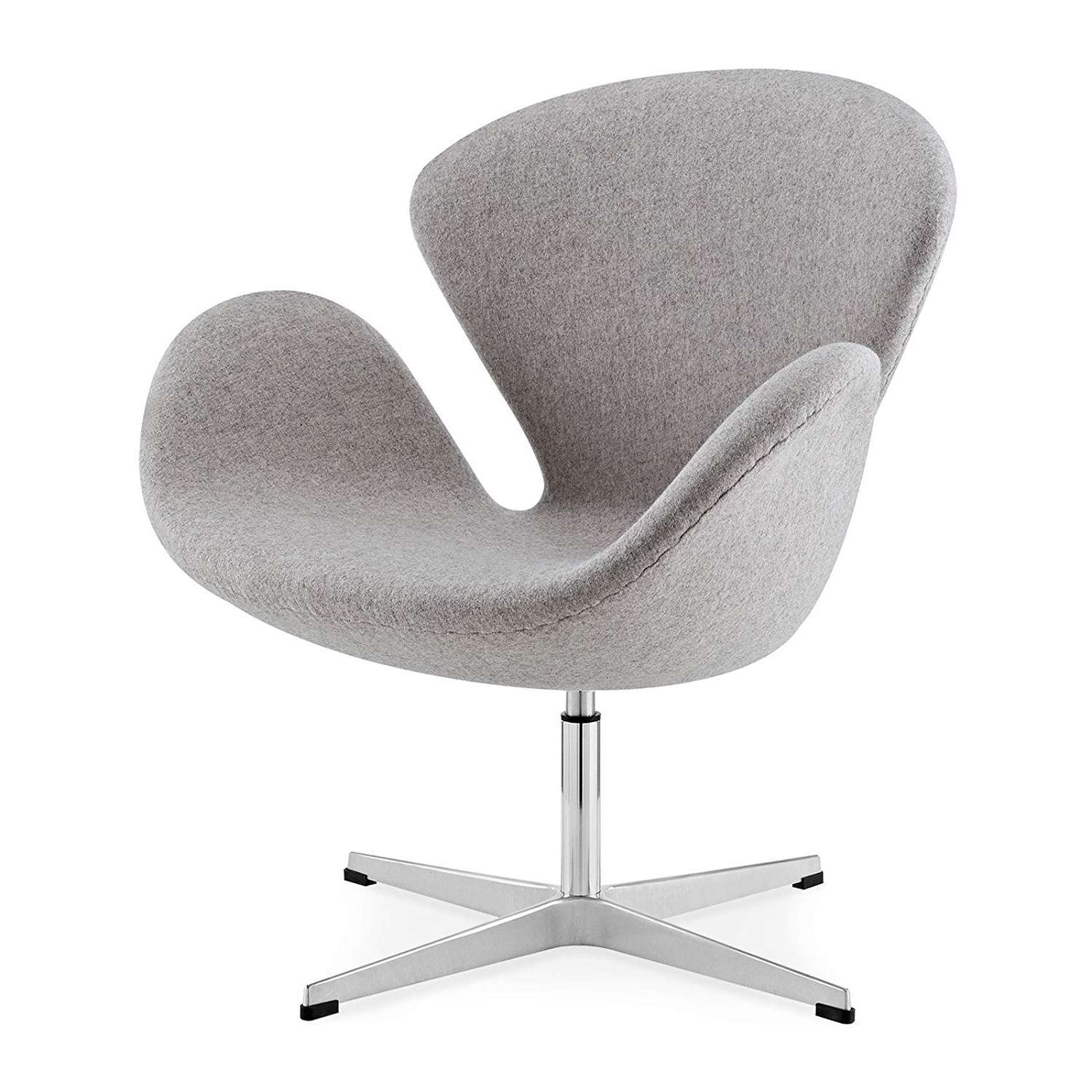 Arne Jacobsen style, Lounge stoel Swan Kasjmier lichtgrijs